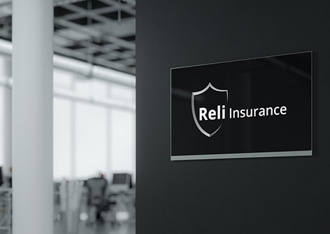 Reli Insurance logo printed on a frame